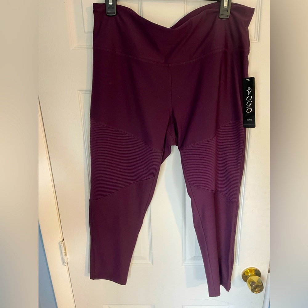 NWT! VOGO Athletica yoga exercise pants athletic capri 1X